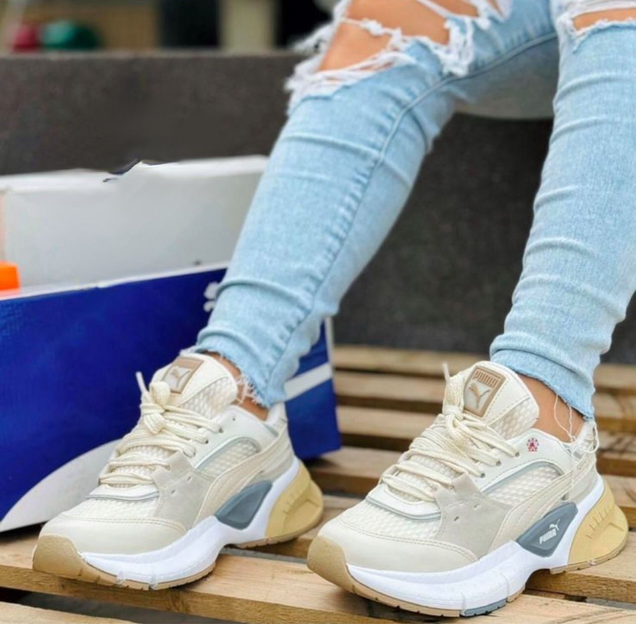 Tenis Puma Advance Beige para Mujer